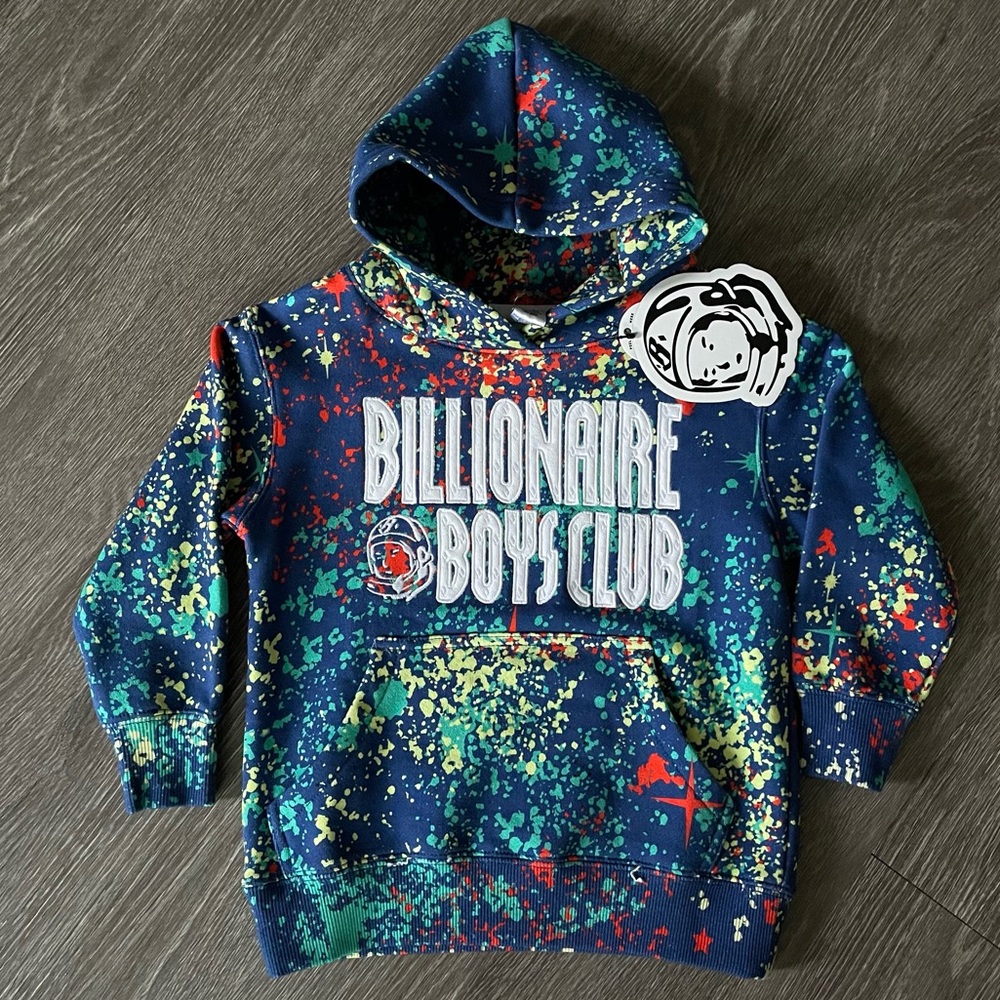 Billionaire Boys Club Kids Navy Blue Splatter Hoodie
